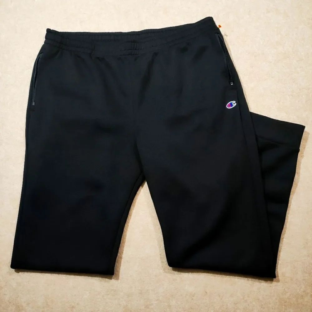 Champion Black Sweatpants Jogger Pants Mens #5